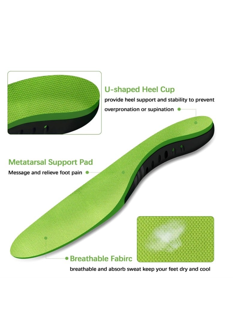 OASIS-TH Heavy Duty Orthotics Insoles for Flat Feet, Breathable Comfort Flat Feet Insoles, Arch Support to Reduce Feet Pain (M, Men's 8-10/Women 9-11) - Image 4
