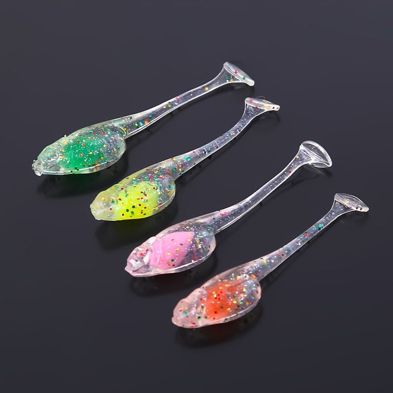44 Pcs Micro Soft Bait Set With Clip On Tadpole Jig Heads - Image 4