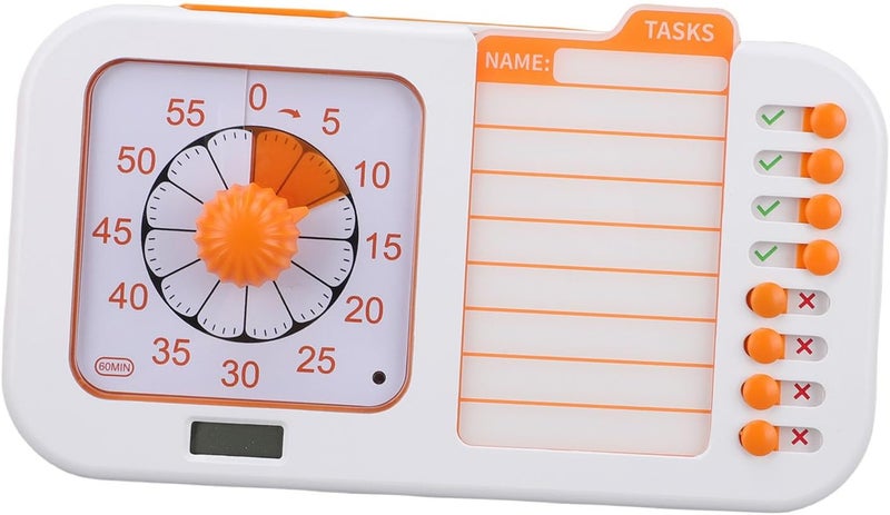 Pwshymi Visual Timer with Planning Board Reusable Time Management Tool for Classroom Home School, ABS Material - Image 5