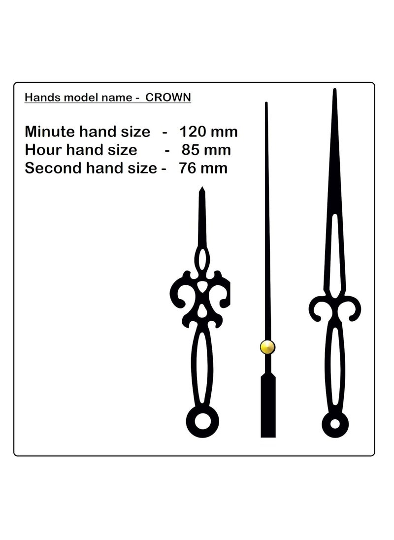 KEDAR KEDAR Ajanta Quartz Ortime Sweep Silent Movement Machine for Wall Clock with Fancy Needles Made in IndiaS025  - Image 2