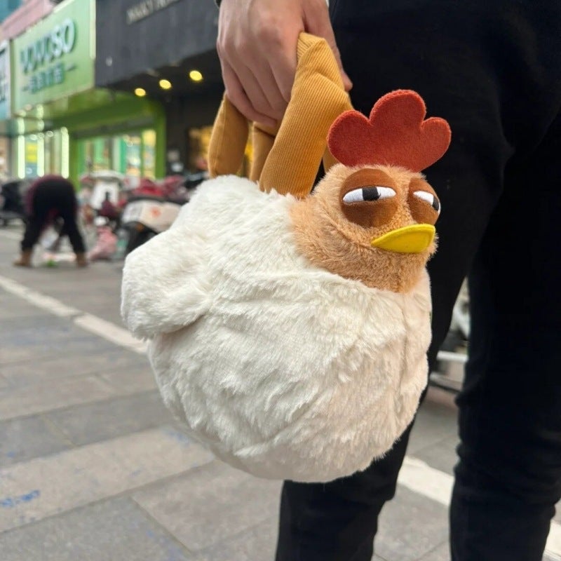 GuGu Chicken Plush Toy Handbag & Crossbody Bag, Soft Stuffed Animal for Kids - Image 2