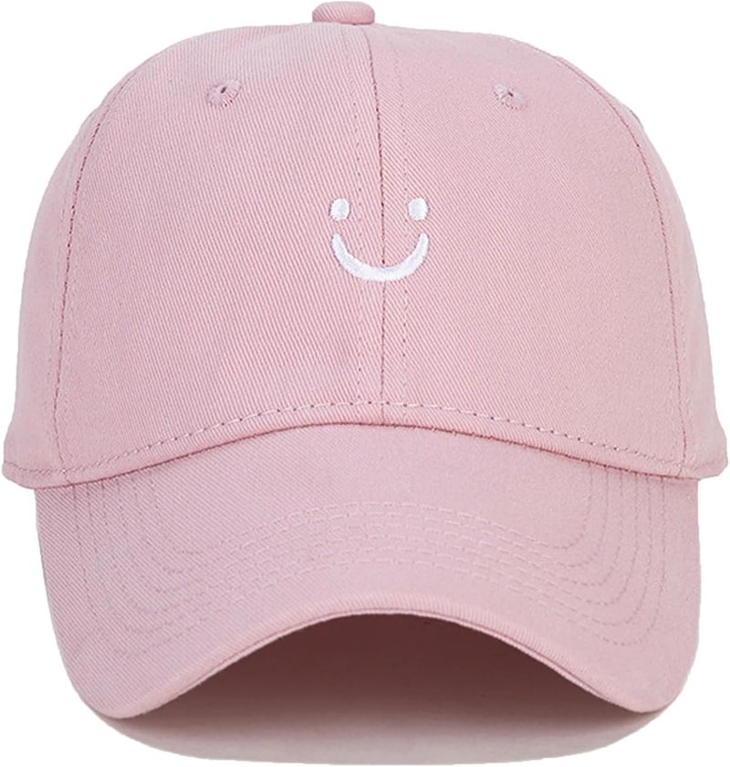 Umeepar Smile Face Baseball Cap for Women Men Adjustable Low Profile Unstructured Cotton Dad Hat - Image 2