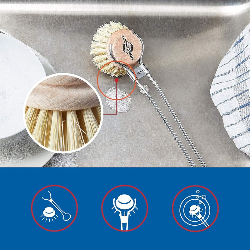 Küchenprofi Classic Dishwashing Brush, Stainless Steel, K1109432800 - Image 5