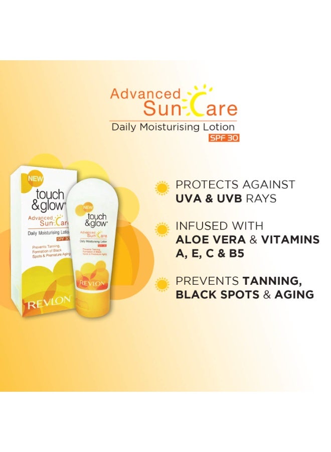 ريفلون لوشن ريفلون تاتش آند جلو المرطب اليومي للعناية المتقدمة بالشمس بعامل حماية من الشمس 30، 50 مل - Image 5