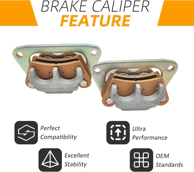 M MATI Front Left Right Brake Calipers with Pads for Polaris Outlaw 450 525 RZR 570/570 S RZR 800/S 800 - Image 5