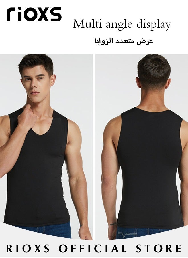 RIOXS - Men's 3-Pack Basic Workout Tank Top Set Athletic Muscle Tops Bodybuilding Quick Dry Sleeveless T-Shirt - Image 1