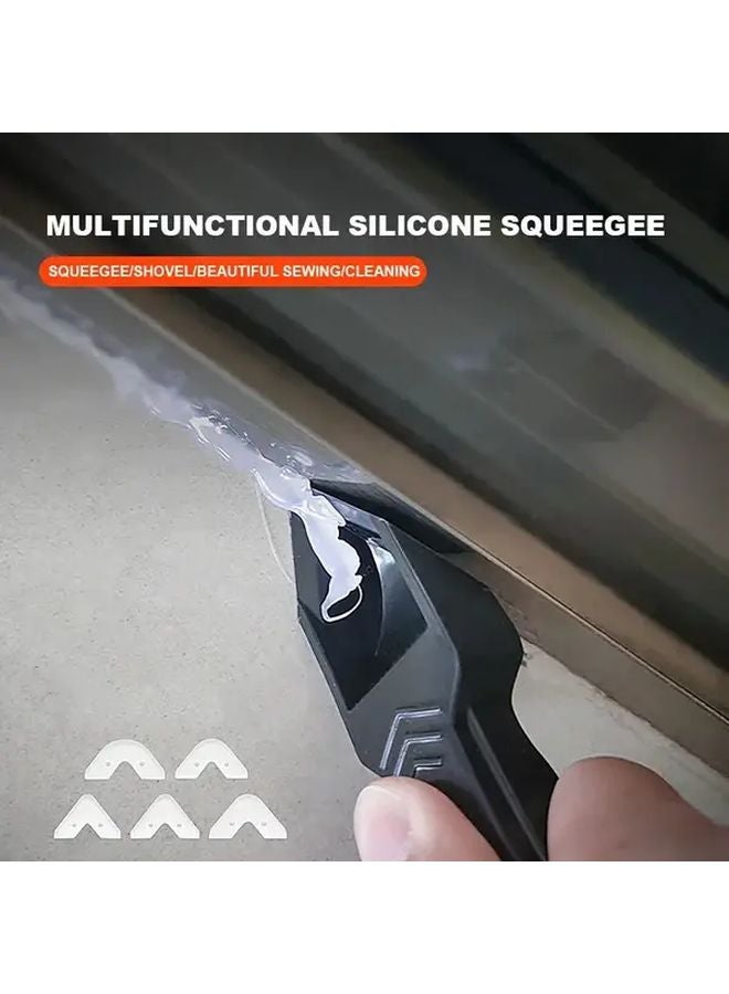 5 In 1 Silicone Scraper Sealant Smoothing Tool Set Caulking Finisher Grout Kit Floor Hand Tools - Image 2