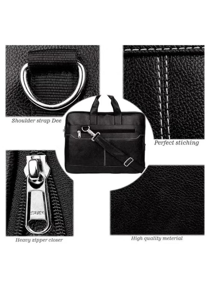 POGAGO Men’s Synthetic Leather Laptop Messenger Bag – Perfect Blend of Style & Functionality  - Image 5