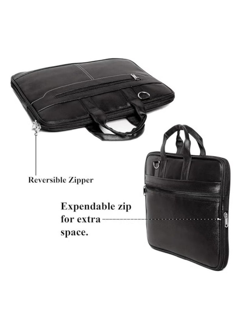 POGAGO Men’s Synthetic Leather Laptop Messenger Bag – Perfect Blend of Style & Functionality  - Image 3