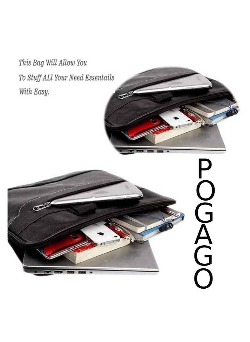 POGAGO Men’s Synthetic Leather Laptop Messenger Bag – Perfect Blend of Style & Functionality  - Image 4