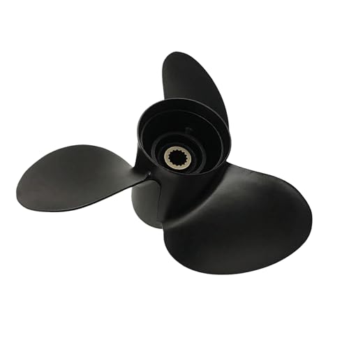 WINGOGO 5810090J21019 14 X 21 Inch 3 Blades 15 Spline Tooth RH Rotation Propeller for Suzuki DF90 DF100 DF115 DF140 Aluminum Alloy Boat Prop with Hub Kit - Image 1