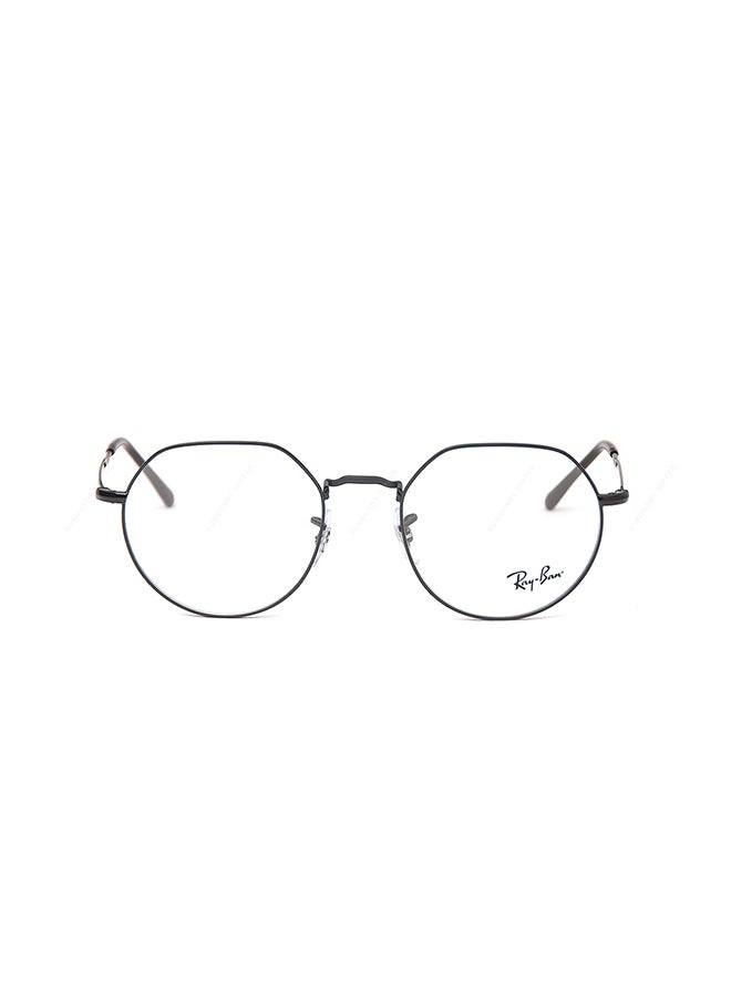 Ray-Ban Unisex Full Rim Oval Shape Eyeglasses RX6465F - Lens Size: 53mm - Black - Image 1