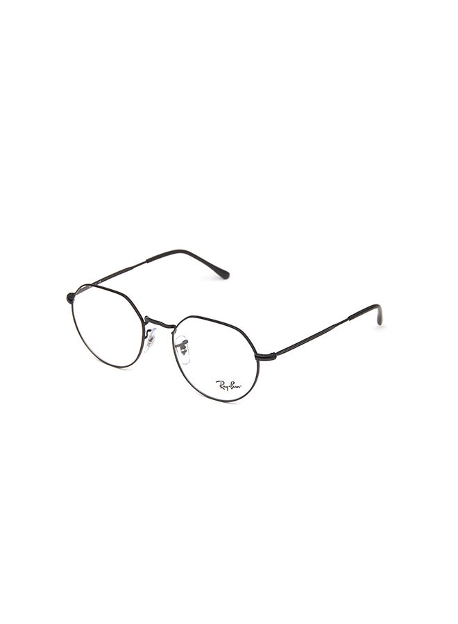 Ray-Ban Unisex Full Rim Oval Shape Eyeglasses RX6465F - Lens Size: 53mm - Black - Image 2