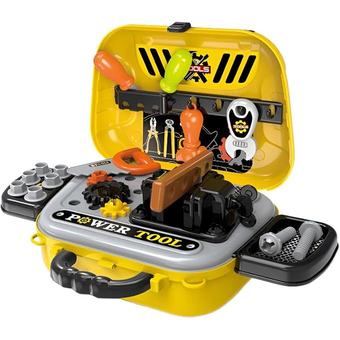 KIDS 2-IN1 DELUXE TOOLS PLAYSET FOR BOYS AND GIRLS - Image 2