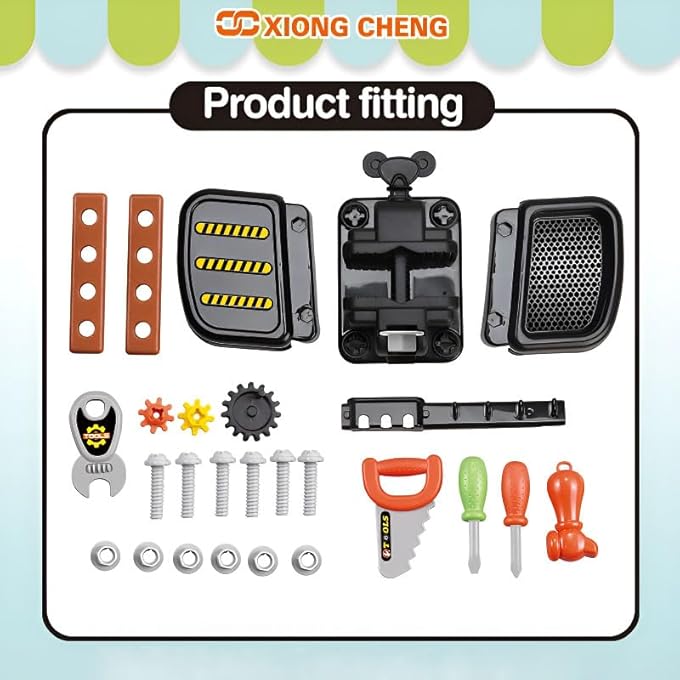 KIDS 2-IN1 DELUXE TOOLS PLAYSET FOR BOYS AND GIRLS - Image 3