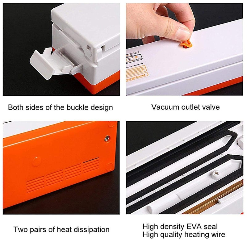 Hetarmi Portable Handy Tape Sealing Machine Seal Packing Plastic Bag Sealer Impulse Bag Sealer Kitchen Tool Multi color Vacuum Sealer - Image 5