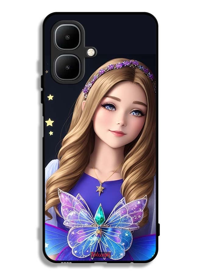 Tolwak Infinix Smart 10 Protective Case Cover Cute Butterfly Girl