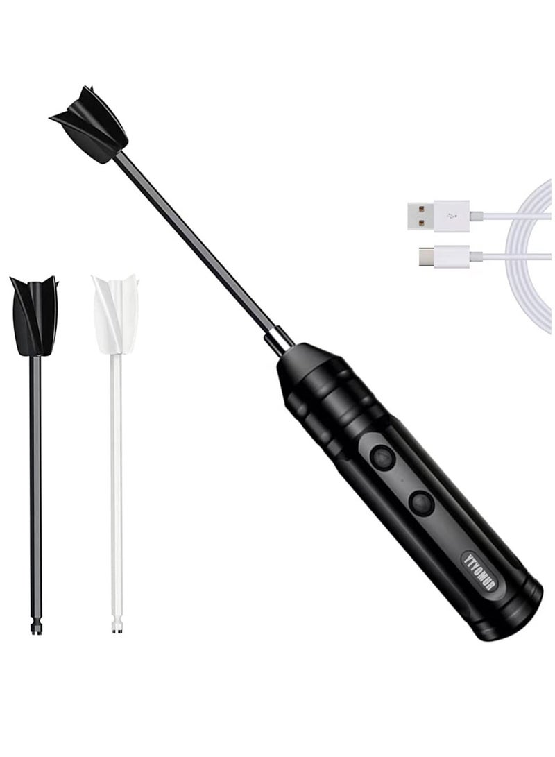 Handheld Rechargeable Epoxy Resin Mixer with 2 Paddles - Powerful Slow Motor for Bubble-Free Mixing in DIY Crafts, Jewelry, and Paint - Image 1