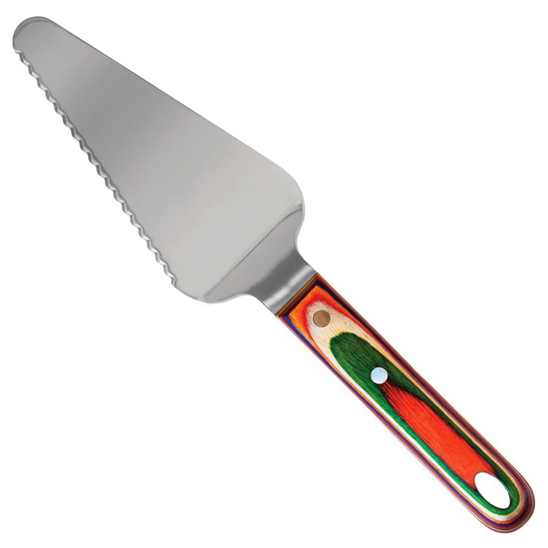 Totally Bamboo Baltique Marrakesh Collection Cake and Pie Server, Stainless Steel Wedding Cake Knife and Server with Comfortable Wooden Handle - Image 1