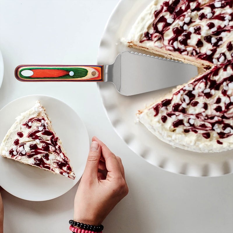 Totally Bamboo Baltique Marrakesh Collection Cake and Pie Server, Stainless Steel Wedding Cake Knife and Server with Comfortable Wooden Handle - Image 4