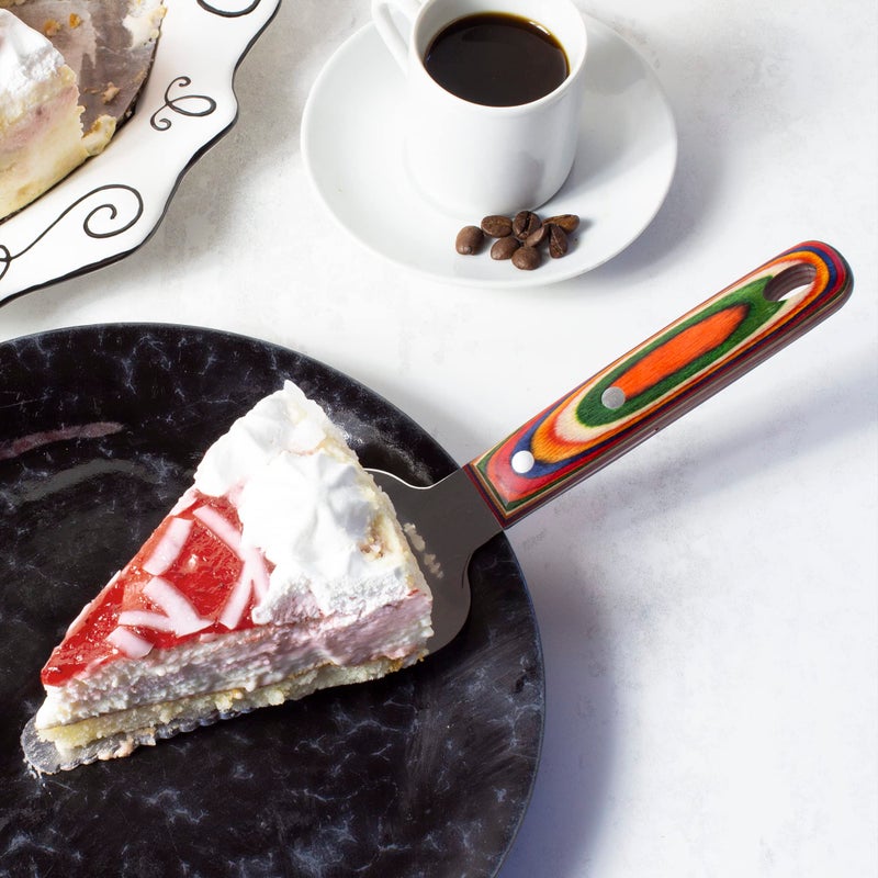 Totally Bamboo Baltique Marrakesh Collection Cake and Pie Server, Stainless Steel Wedding Cake Knife and Server with Comfortable Wooden Handle - Image 3