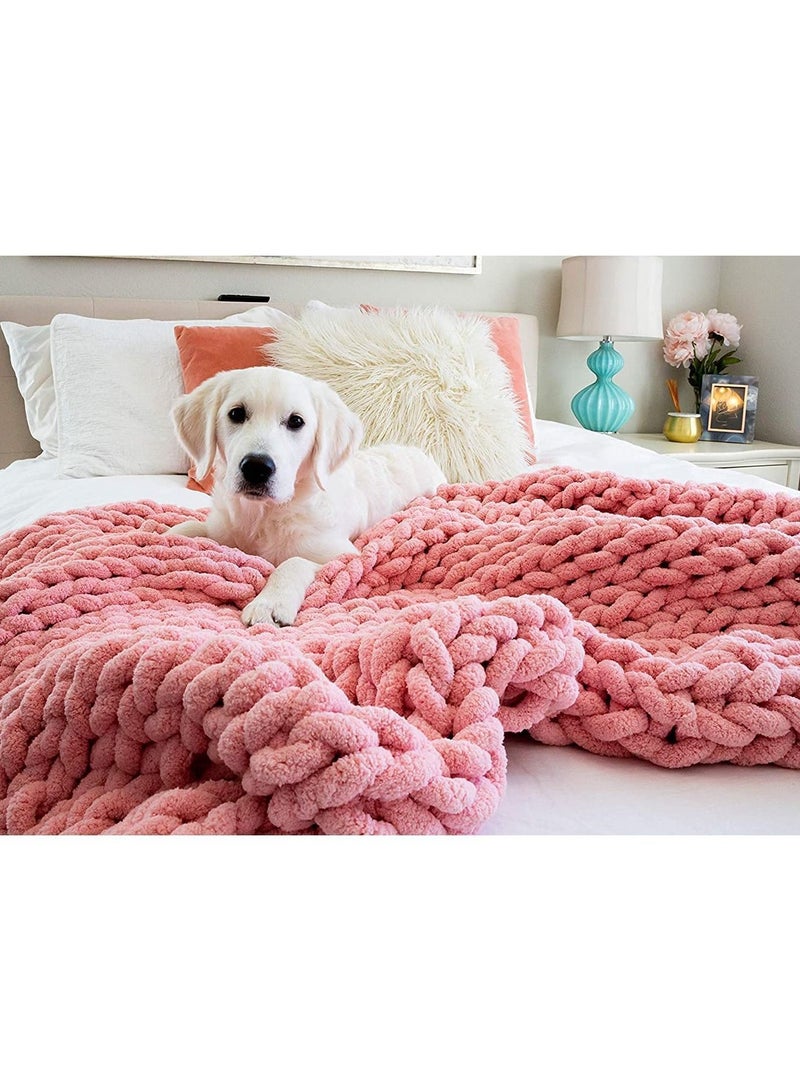Y&D 2Pcs Knitting Yarn Big Chunky Chenille for DIY Arm Hand Spin Blanket Hat Scarf Bag  - Image 3
