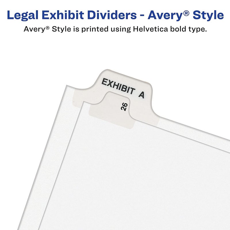 Avery Legal Exhibit Tab Dividers, Tab Title: 6, White, Letter, 25/Pack (11916) - Image 5