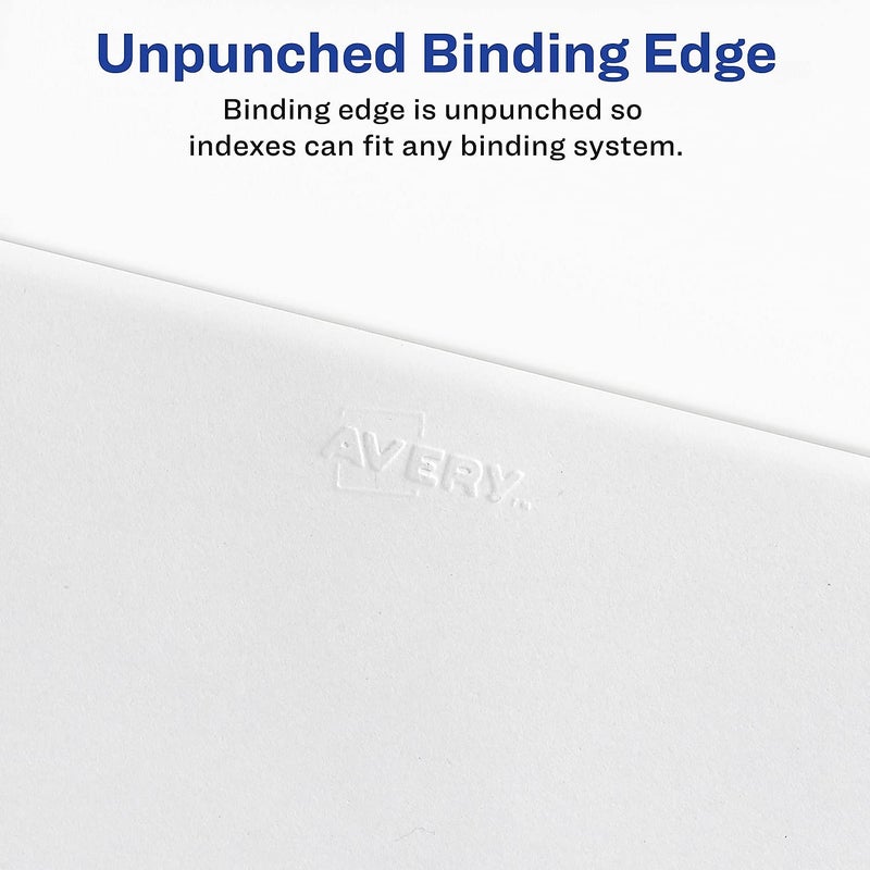 Avery Legal Exhibit Tab Dividers, Tab Title: 6, White, Letter, 25/Pack (11916) - Image 3