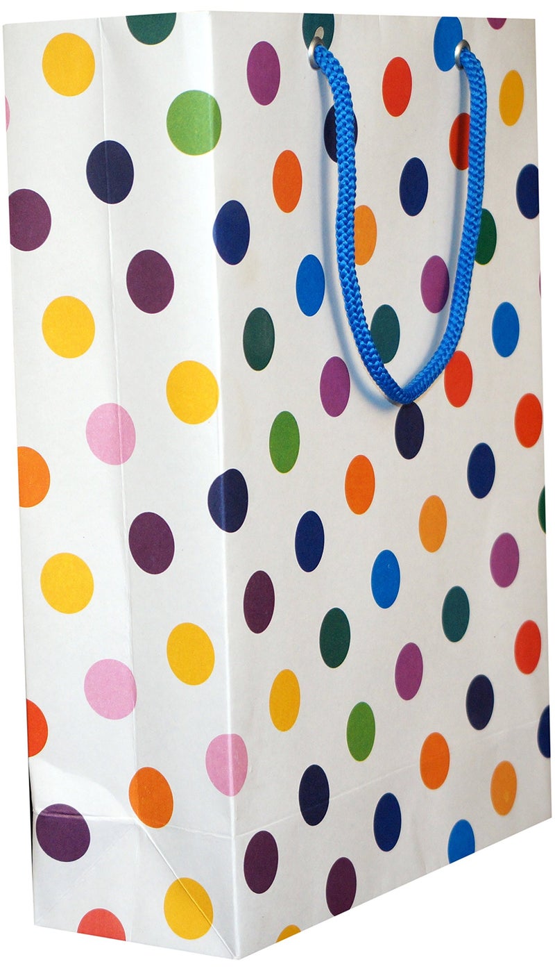 Arrow Paper Bags, Dots,28cm H x 20cm W x 7.5cm B (Pack of 40) - Image 3