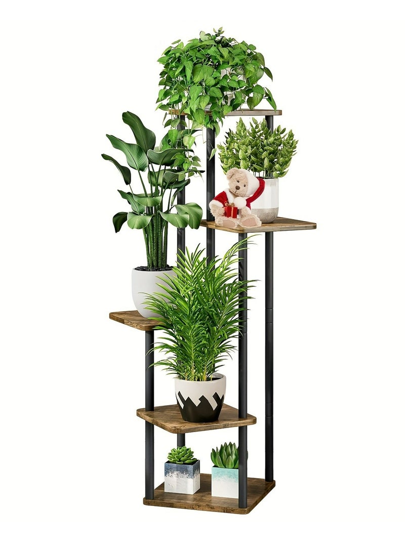 Generic Plant Stand 5 Tier Indoor Metal Flower Shelf for Multiple Plants Corner Tall Flower Holders for Patio Garden Living Room Balcony Bedroom  - Image 1