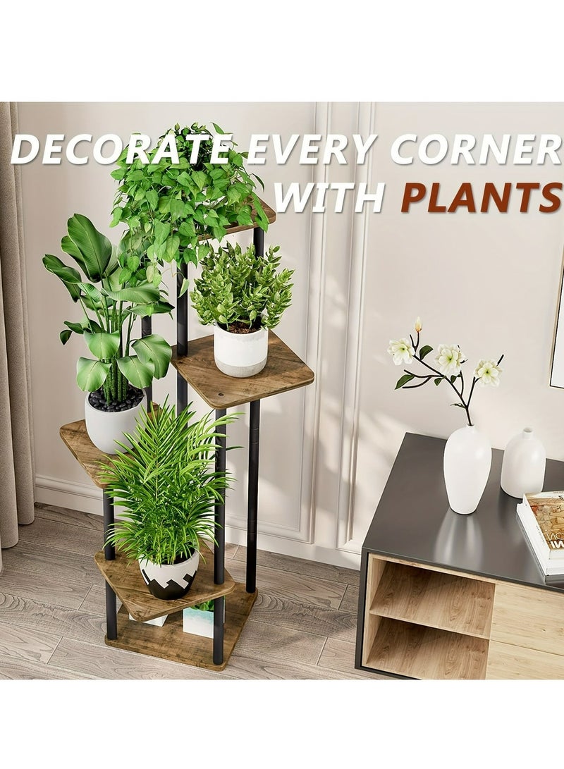 Sisily Plant Stand 5 Tier Indoor Metal Flower Shelf for Multiple Plants Corner Tall Flower Holders for Patio Garden Living Room Balcony Bedroom - Image 4