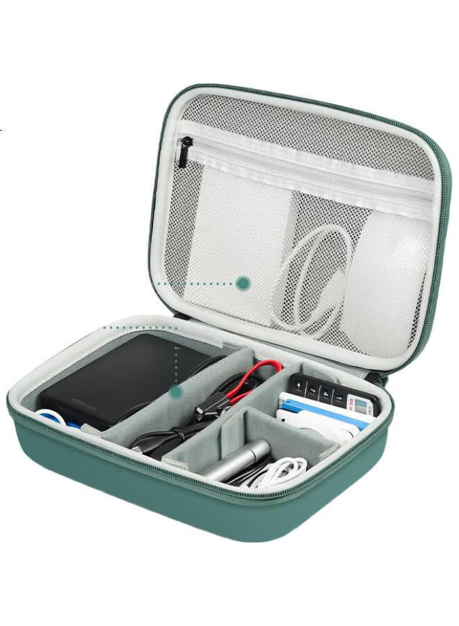 Diyi Workshop Daiyi Gongfang Data Cable Storage Bag, Power Box, Multifunctional Usb Drive, Power Bank, Camera Charging Cable, Travel Portable Digital Accessories Organizer, Large Capacity Double-Layer Hard Shell Storage Bag - Image 1