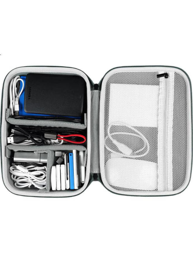 Diyi Workshop Daiyi Gongfang Data Cable Storage Bag, Power Box, Multifunctional Usb Drive, Power Bank, Camera Charging Cable, Travel Portable Digital Accessories Organizer, Large Capacity Double-Layer Hard Shell Storage Bag - Image 3