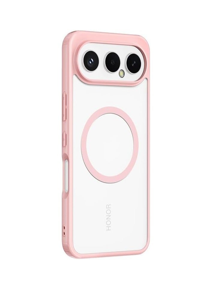 عام غطاء خلفي مغناطيسي شفاف عاتم من TPU - مضاد للصدمات، خفيف الوزن، بتصميم شبه شفاف وبسيط، متوافق مع Honor 500 Pro / Honor 500 5G