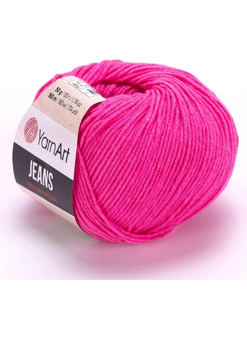 YarnArt Jeans Pink Hand Knitting Yarn  - Image 1
