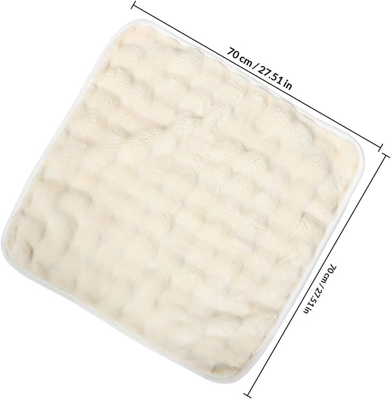 Plush Sofa Cover Non-Slip Couch Cushion Protector 70x70cm Thick Fuzzy Furniture Cover Cream White for Home Pet Friendly Slipcover - Image 2