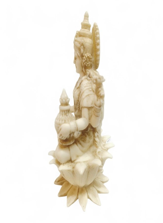 PAPILON Marble Dust Laxmi Idol Statue for Home Puja | Goddess Laxmi Murti Showpiece for Temple Pooja Room Diwali Decoration Gifts for Family Friends - Image 5