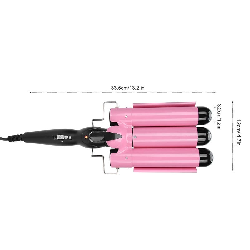 klarako Hair Curling Iron 3 Barrel, Two Levels Temperature Adjustment Ceramic Glaze Wand Curling Hair Styling Tool, 30s Fast Heating(32mm) - Image 5