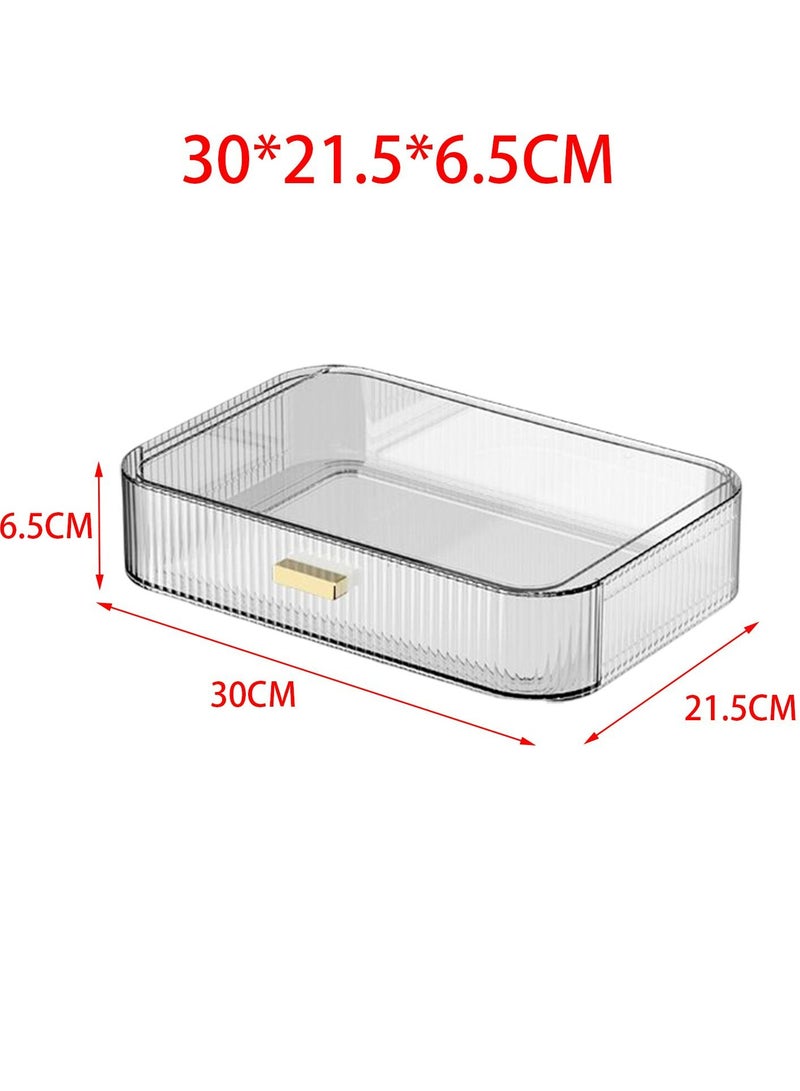 فينيكس منظم مكياج أكريليك مع أدراج قابلة للتكديس، ومنظمات وتخزين لزينة الحمام، مثالي لأسطح المكتب والخزانة، رائع لمستحضرات التجميل والعناية بالبشرة وأحمر الشفاه(منظم+1درج) - Image 3