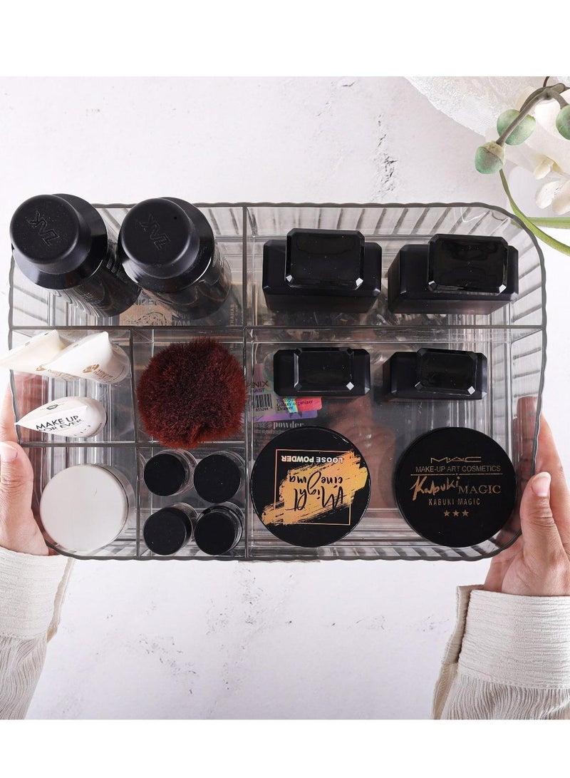 فينيكس منظم مكياج أكريليك مع أدراج قابلة للتكديس، ومنظمات وتخزين لزينة الحمام، مثالي لأسطح المكتب والخزانة، رائع لمستحضرات التجميل والعناية بالبشرة وأحمر الشفاه(منظم+1درج) - Image 5