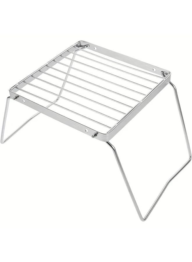 إسكدنيا حامل طهي فولاذي مقاوم للصدأ قابل للطي للشواء في المخيمات لرحلات التخييم والتنزه في الهواء الطلق - Image 1