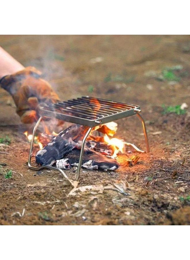 إسكدنيا حامل طهي فولاذي مقاوم للصدأ قابل للطي للشواء في المخيمات لرحلات التخييم والتنزه في الهواء الطلق - Image 2