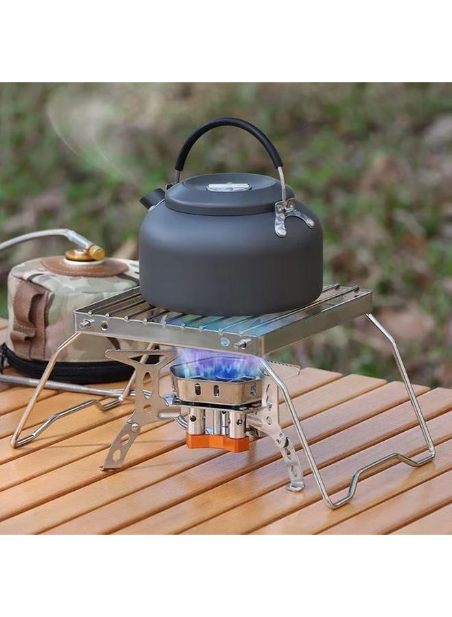 إسكدنيا حامل طهي فولاذي مقاوم للصدأ قابل للطي للشواء في المخيمات لرحلات التخييم والتنزه في الهواء الطلق - Image 4