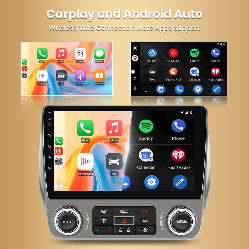 Junsun 5G WiFi (64ROM) Car Radio Stereo for Chevrolet Chevy Camaro 2010 2011 2012 2013 2014 2015, Biult in Wireless CarPlay Android Auto Support Bluetooth 5.0 GPS Navigation DSP SWC Rearview AM/FM - Image 3