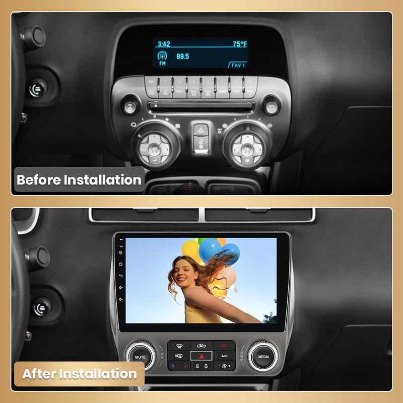 Junsun 5G WiFi (64ROM) Car Radio Stereo for Chevrolet Chevy Camaro 2010 2011 2012 2013 2014 2015, Biult in Wireless CarPlay Android Auto Support Bluetooth 5.0 GPS Navigation DSP SWC Rearview AM/FM - Image 2