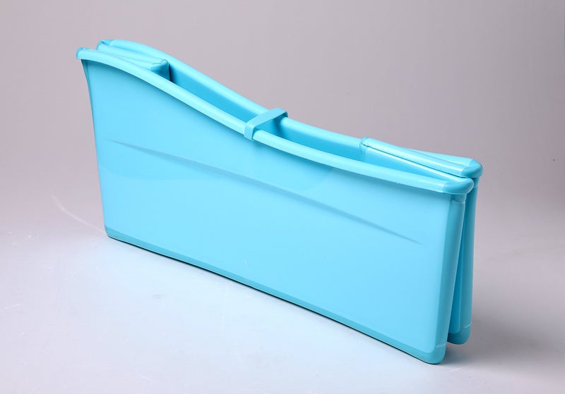 G Ganen Plastic Foldable Bathtub for Shower Portable Ice Bath Tub Blue 30Inch - Image 2