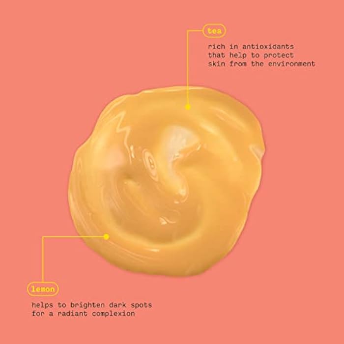 Freeman قناع الطين القابل للتقشير من فريمان، قناع وجه مضيء وموازن، الشاي والليمون يساعدان على توحيد لون البشرة، غني بمضادات الأكسدة، قناع وجه طيني للبثور، خالي من القسوة ونباتي، 6 أونصة سائلة/175 مل أنبوب، 1 قطعة - Image 4