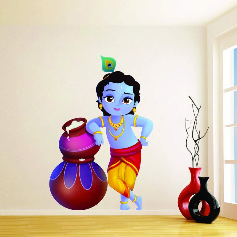 Decor villa bal krisna Wall Sticker Decal PVC Vinyl55 cm x 83 cm Multicolor