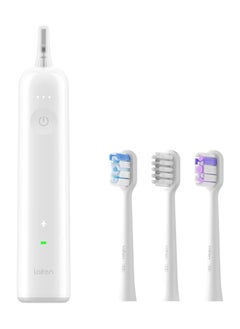 Laifen Wave Electric Toothbrush, Oscillation And Vibration Sonic for Adults with 3 Brush Heads, IPX7 Waterproof Magnetic Rechargeable Travel Powered - ABS White  - Image 1