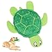 TONYFY Squeaky Sea Turtle Plush Dog Toy Durable No Stuffing Interactive Chew Toy for Small Dogs Relieve Anxiety Teething and Keep Them Busy for PuppyGreen - Image 3